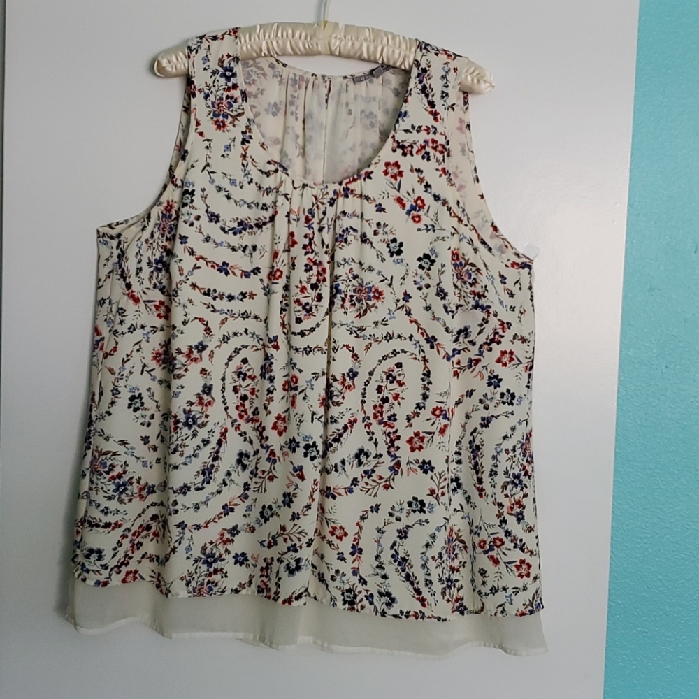 Lightweight dressy floral tank
